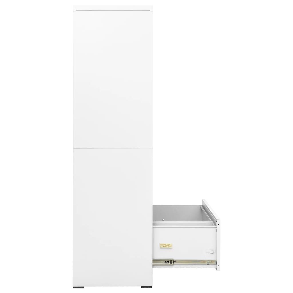 vidaXL Filing Cabinet White 90x46x164 cm Steel