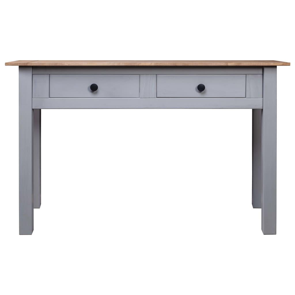 vidaXL Console Table Grey 110x40x72 cm Solid Pine Wood Panama Range