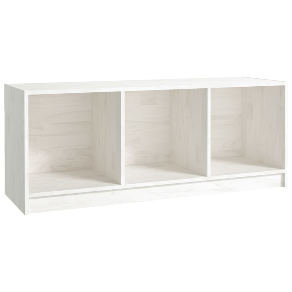 vidaXL TV Cabinet White 104x33x41 cm Solid Pinewood