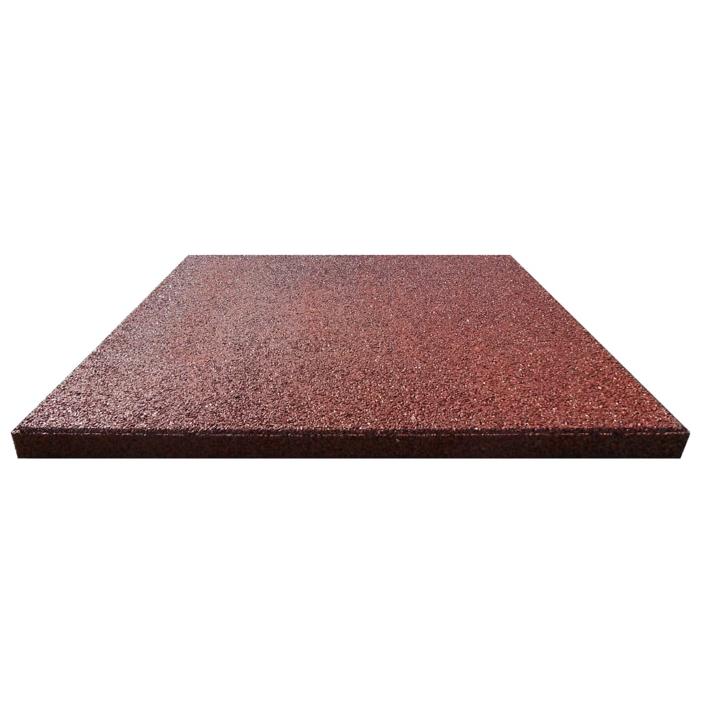vidaXL Fall Protection Tiles 24 pcs Rubber 50x50x3 cm Red