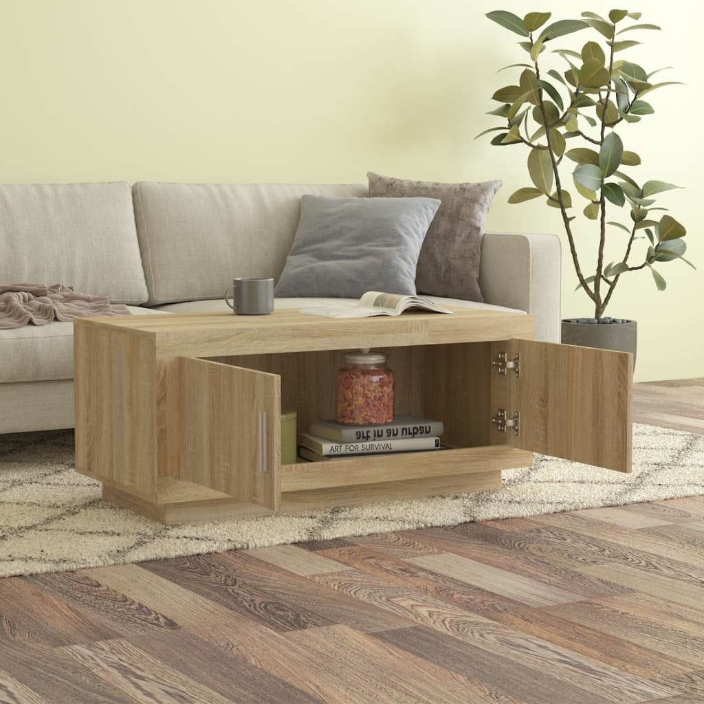 vidaXL Coffee Table Sonoma Oak 102x50x45 cm Engineered Wood