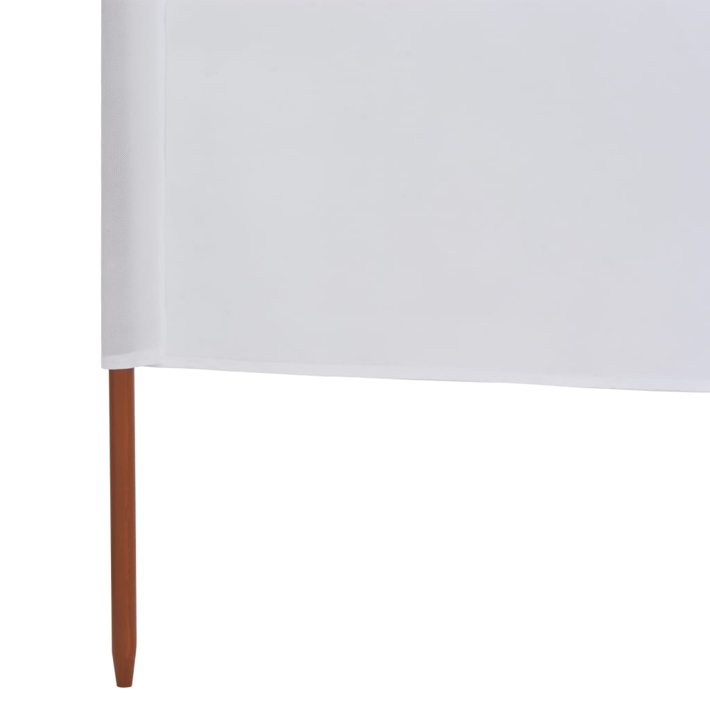 vidaXL 3-panel Wind Screen Fabric 400x160 cm Sand White
