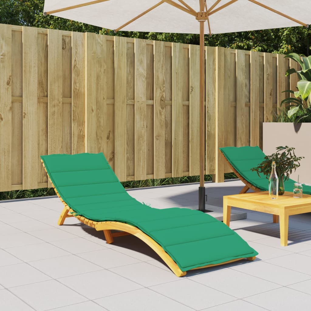 vidaXL Sun Lounger Cushion Green 200x70x3cm Oxford Fabric