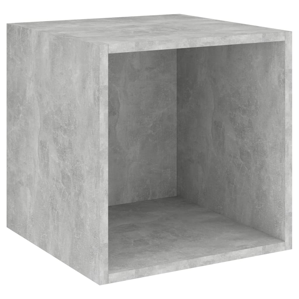 vidaXL Wall Cabinets 2 pcs Concrete Grey 37x37x37 cm Engineered Wood