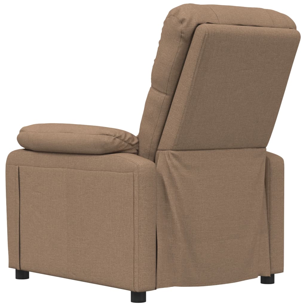vidaXL Massage Chair Brown Fabric