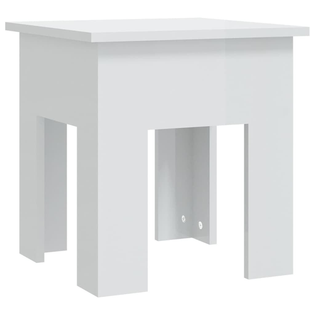 vidaXL Coffee Table High Gloss White 40x40x42 cm Engineered Wood