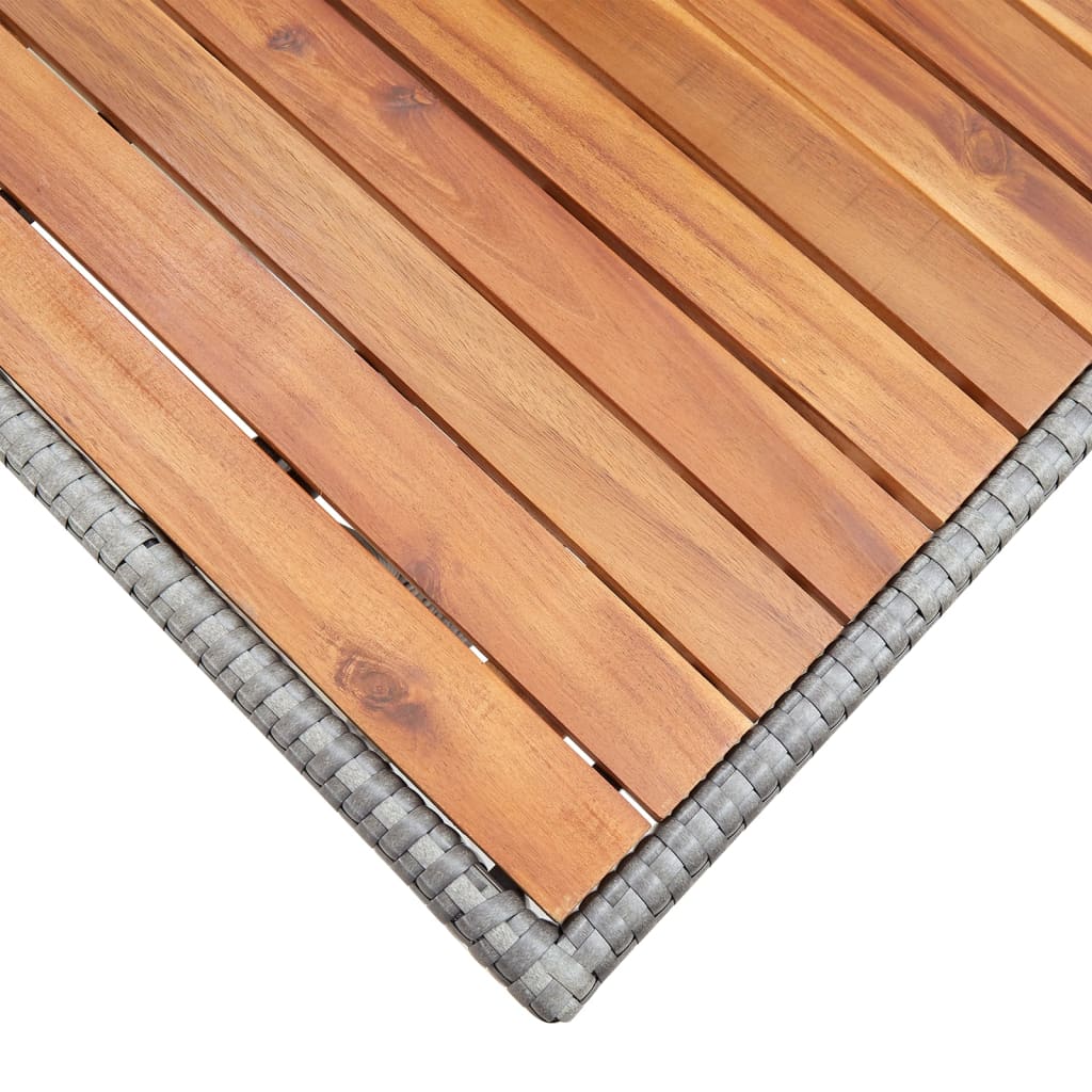 vidaXL Garden Table Grey 120x70x66 cm Solid Acacia Wood