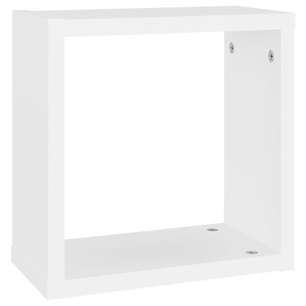 vidaXL Wall Cube Shelves 4 pcs White and Sonoma Oak 30x15x30 cm