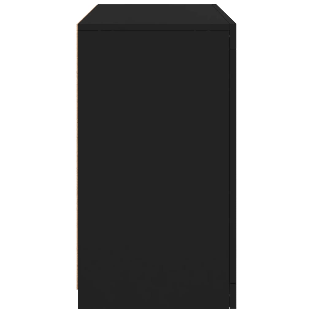 vidaXL Sideboard with LED Lights Black 60.5x37x67 cm