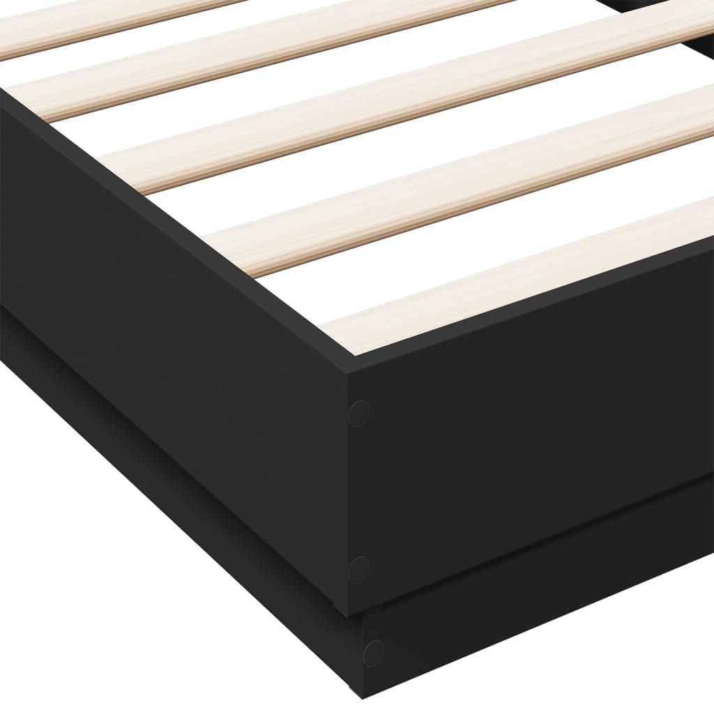 vidaXL Bed Frame Black 90x190 cm Engineered Wood