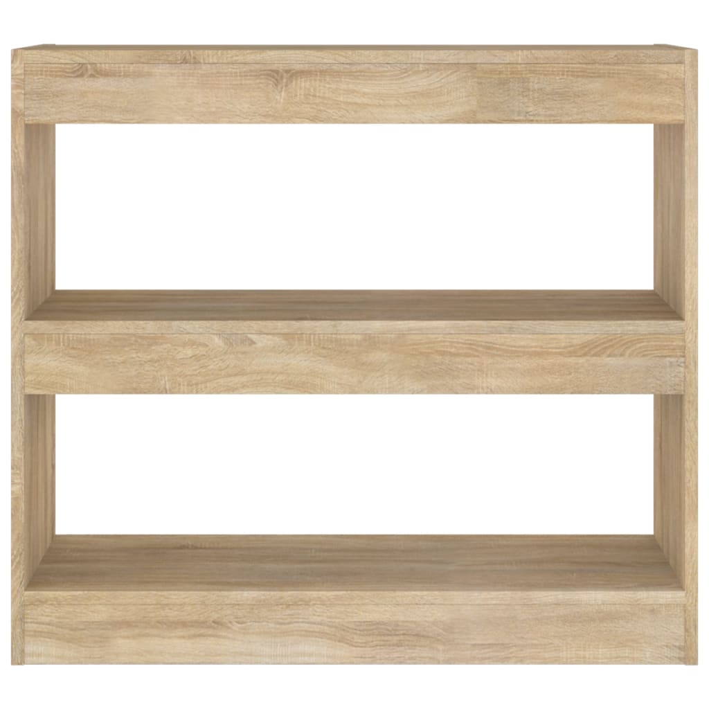 vidaXL Book Cabinet/Room Divider Sonoma Oak 80x30x72 cm