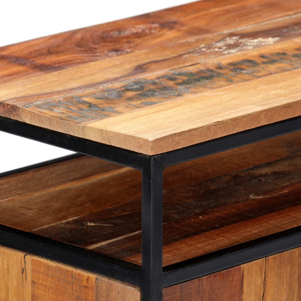 vidaXL Side Cabinet 60x35x76 cm Solid Reclaimed Wood and Steel