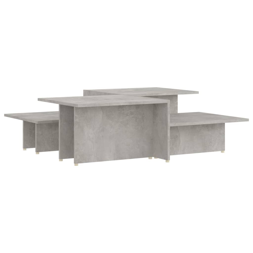 vidaXL Coffee Tables 2 pcs Concrete Grey 111.5x50x33 cm Engineered Wood