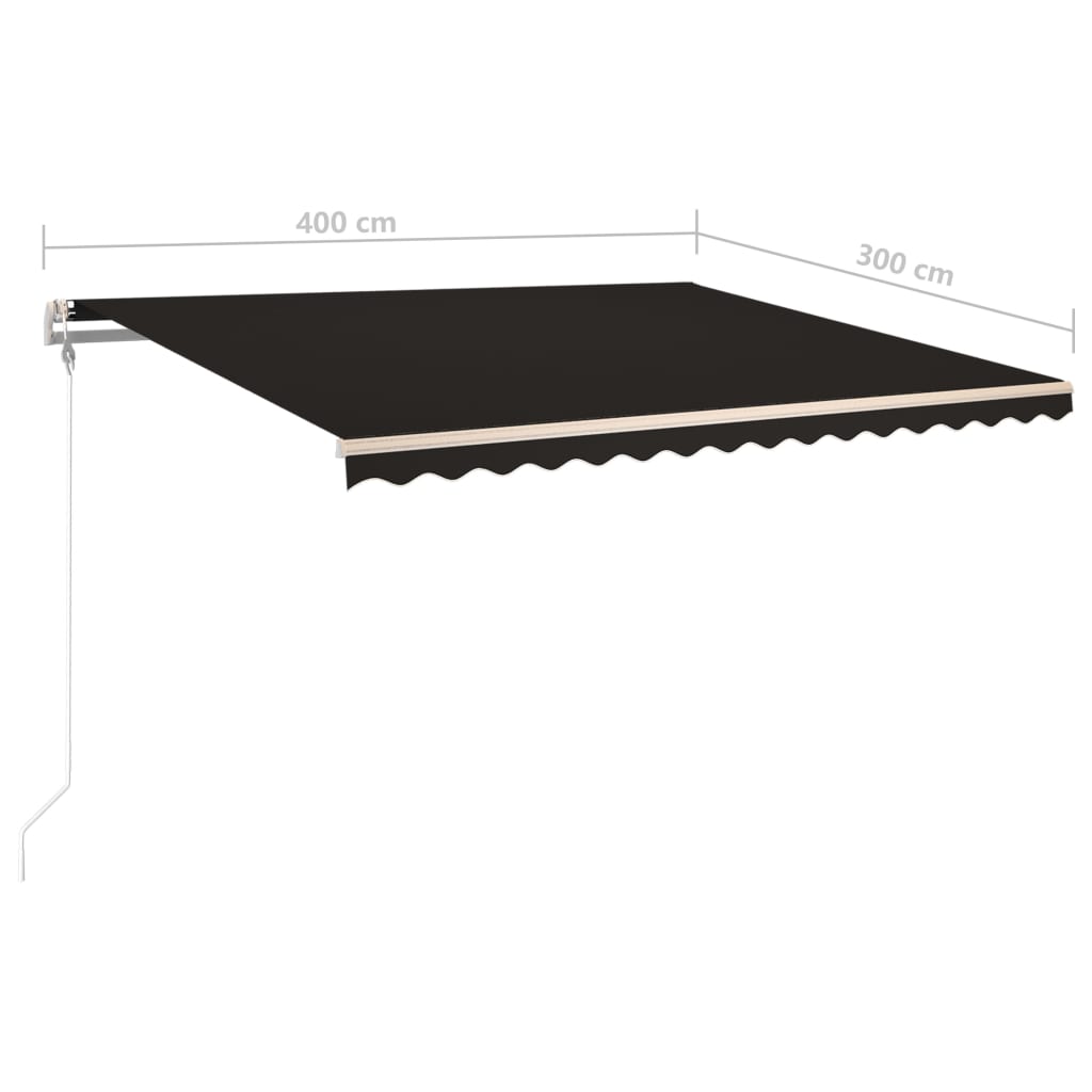 vidaXL Automatic Retractable Awning 400x300 cm Anthracite