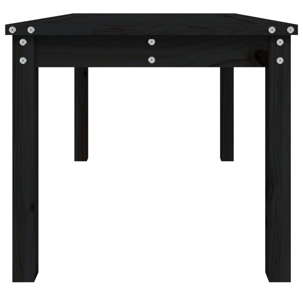 vidaXL Garden Table Black 82.5x50.5x45 cm Solid Wood Pine