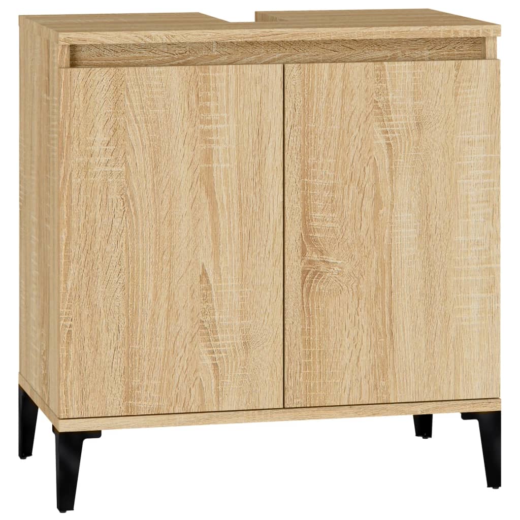 vidaXL Sink Cabinet Sonoma Oak 58x33x60 cm Engineered Wood