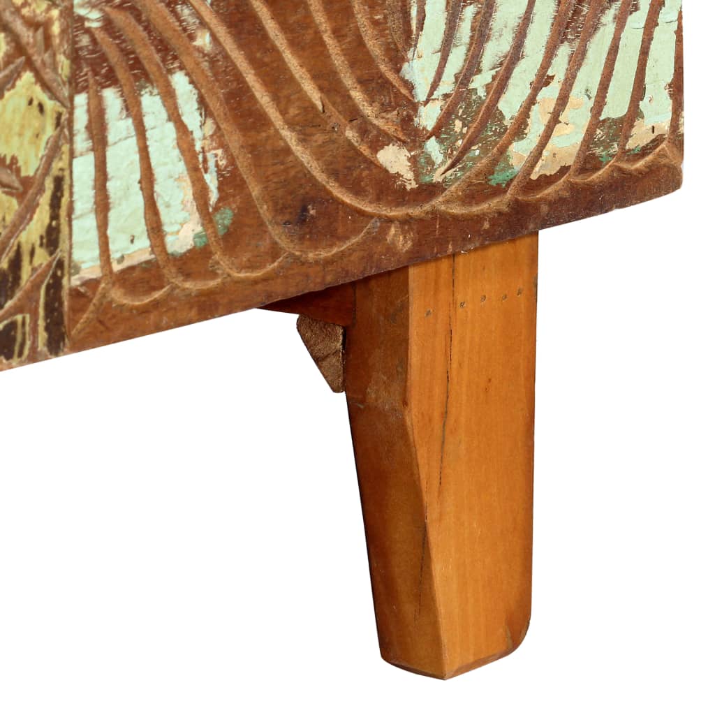 vidaXL Hand Carved Highboard 85x45x180 cm Solid Reclaimed Wood