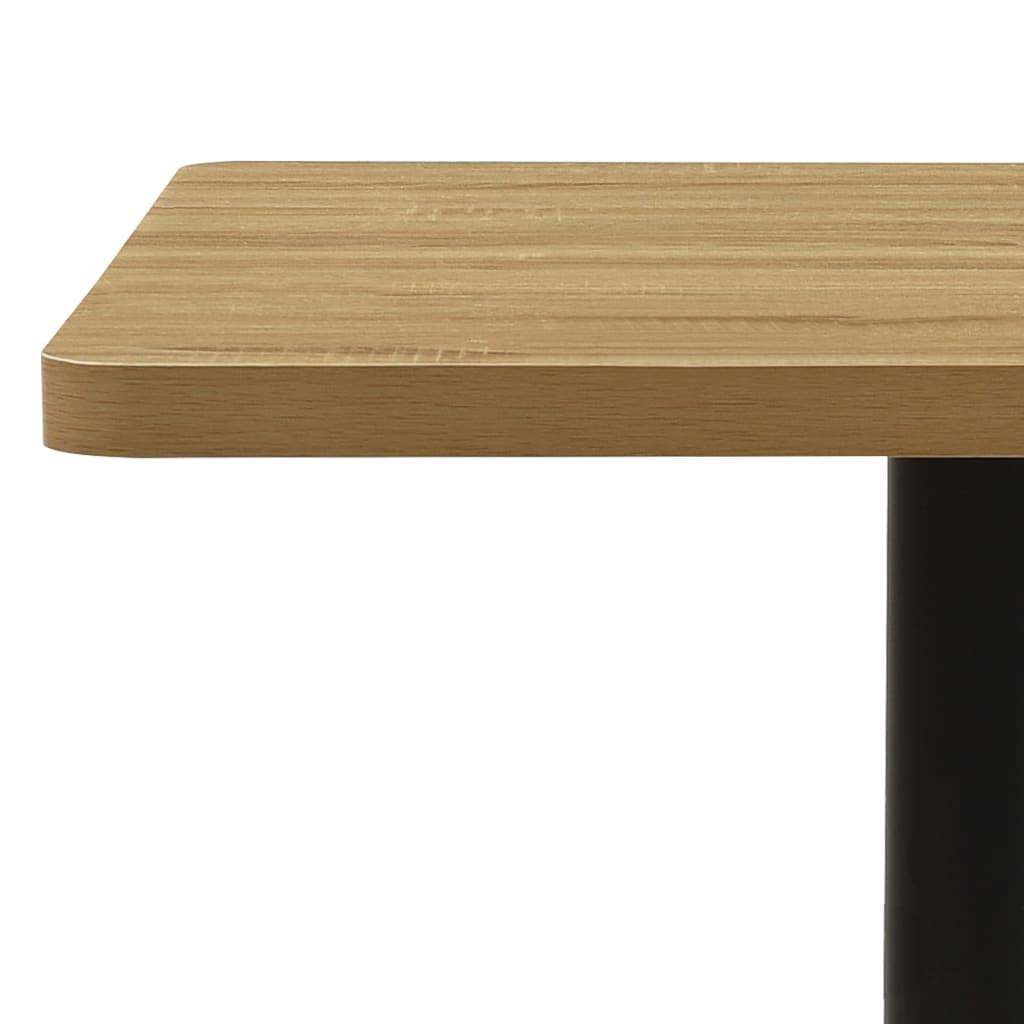 vidaXL Bistro Table Oak Colour 80x80x75 cm MDF and Steel