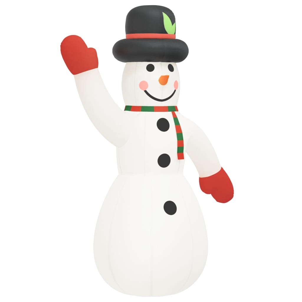 vidaXL Christmas Inflatable Snowman with LEDs 370 cm