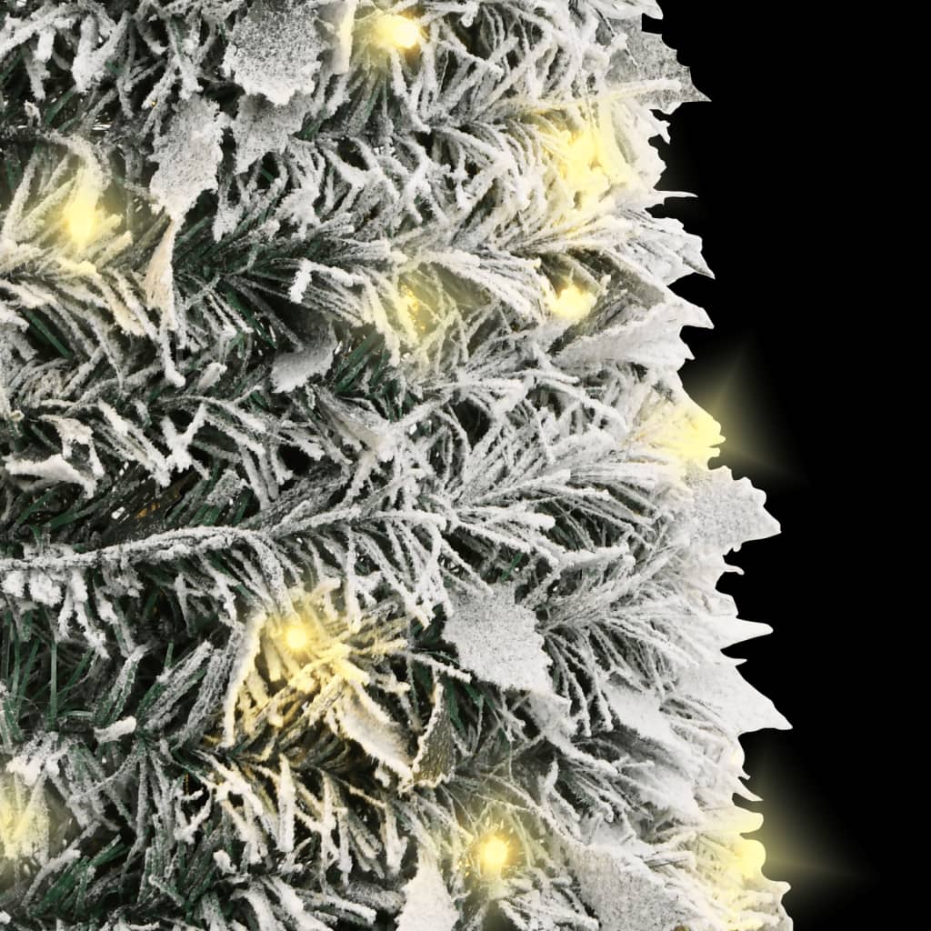 vidaXL Artificial Christmas Tree Pop-up Flocked Snow 50 LEDs 120 cm
