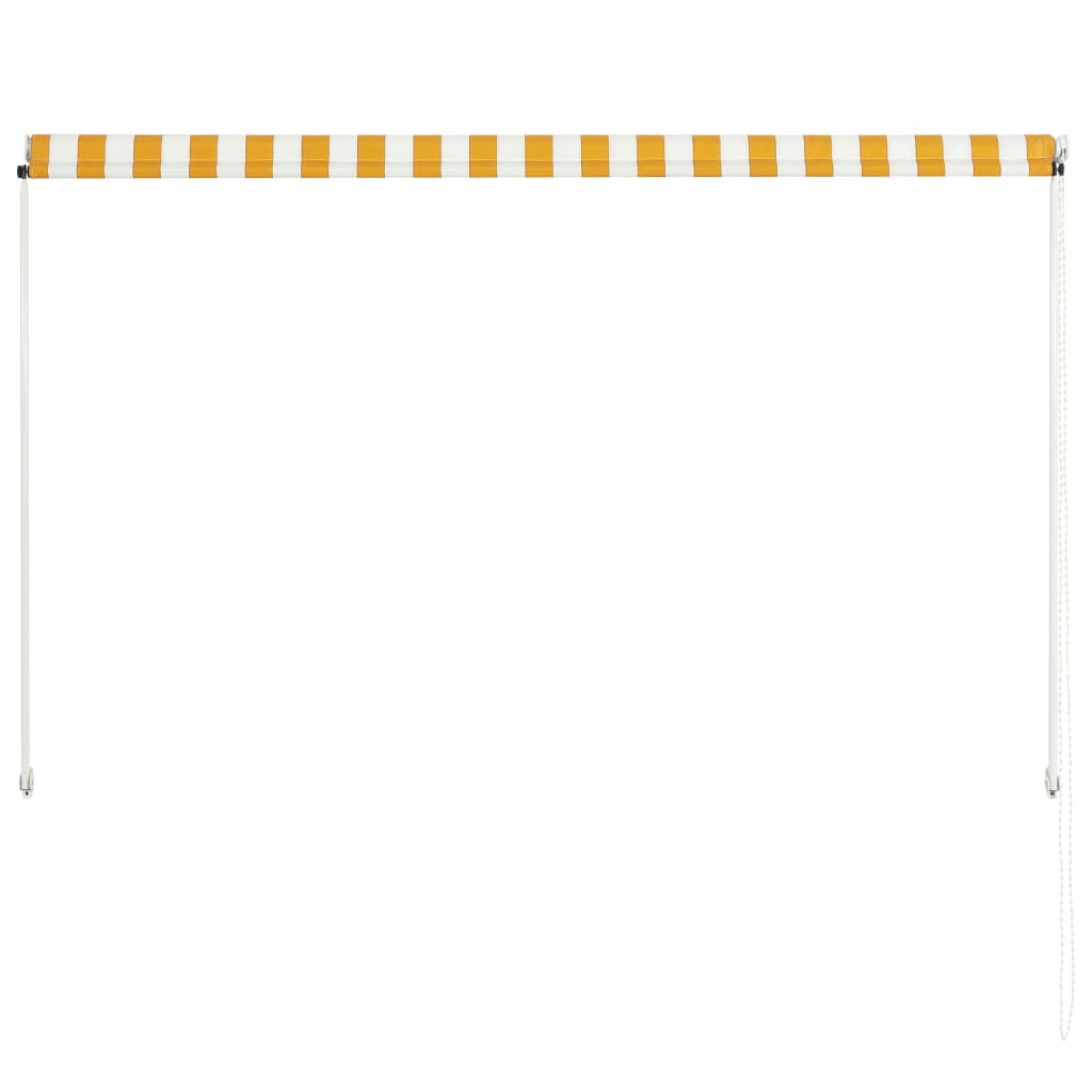 vidaXL Retractable Awning 200x150 cm Yellow and White