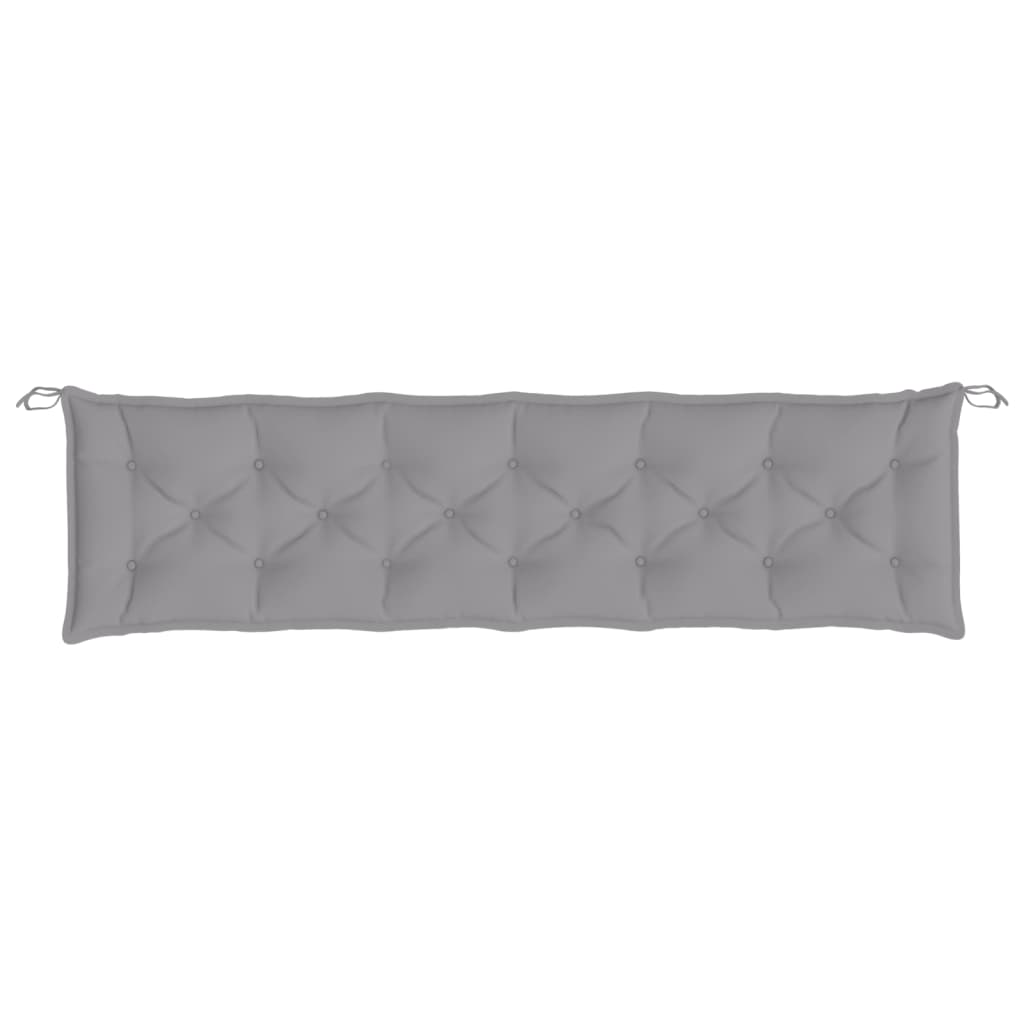 vidaXL Garden Bench Cushions 2pcs Grey 200x50x7cm Oxford Fabric