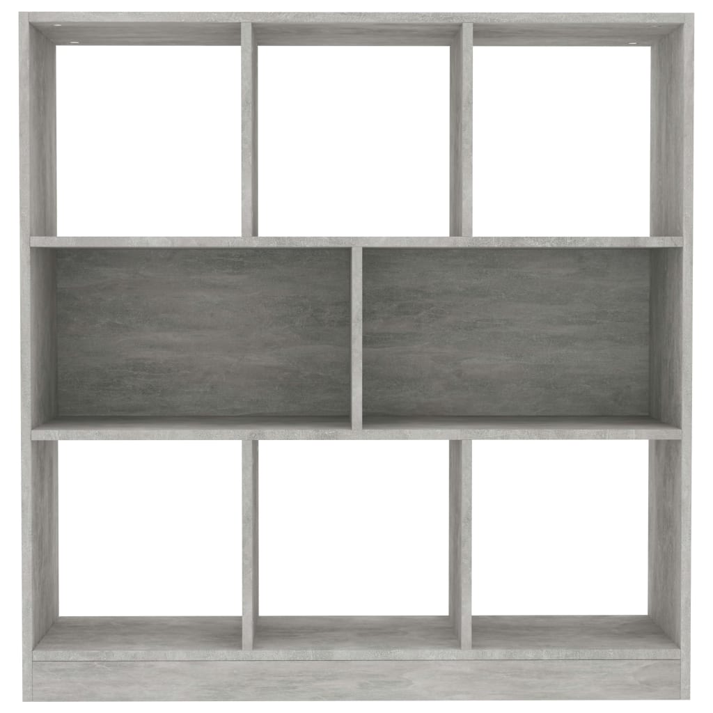 vidaXL Book Cabinet Concrete Grey 97.5x29.5x100 cm Engineered Wood