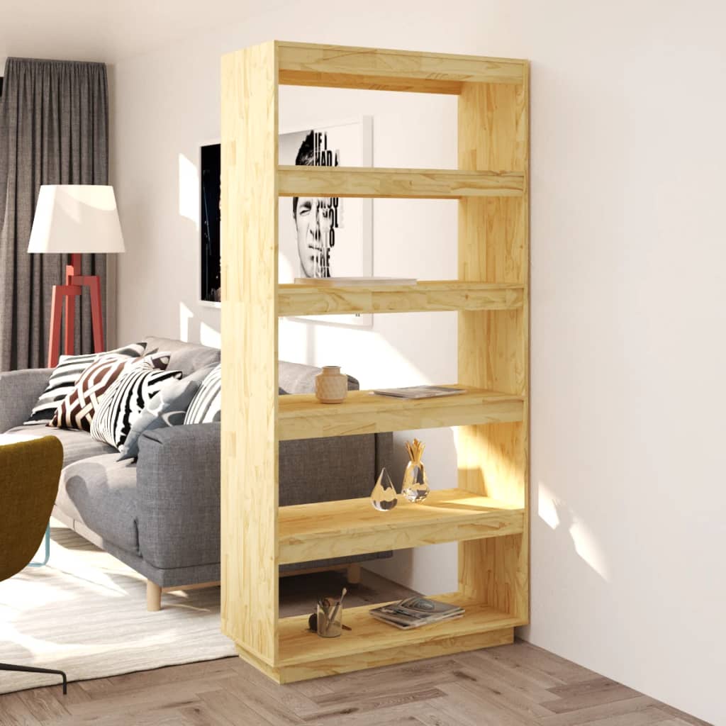 vidaXL Book Cabinet/Room Divider 80x35x167 cm Solid Pinewood