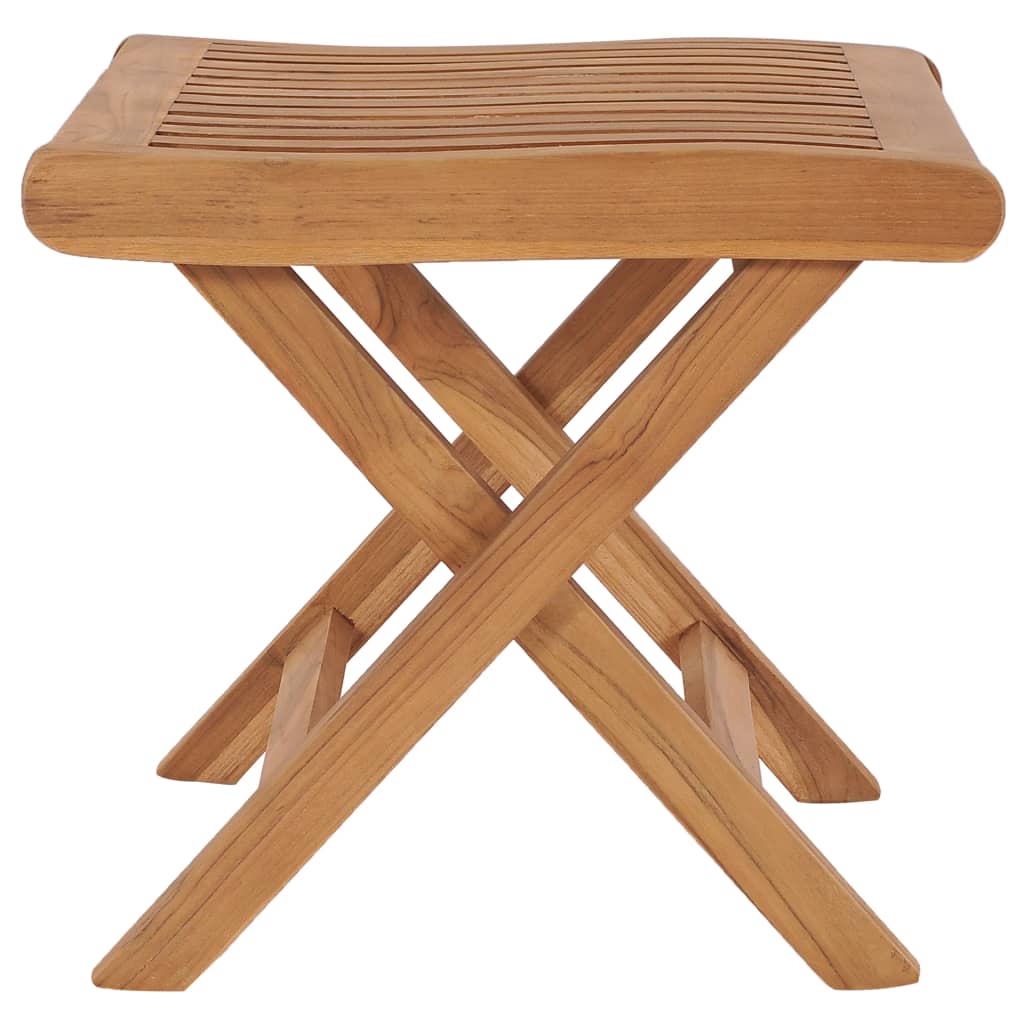 vidaXL Folding Footrest 46.5x49x41.5 cm Solid Teak Wood
