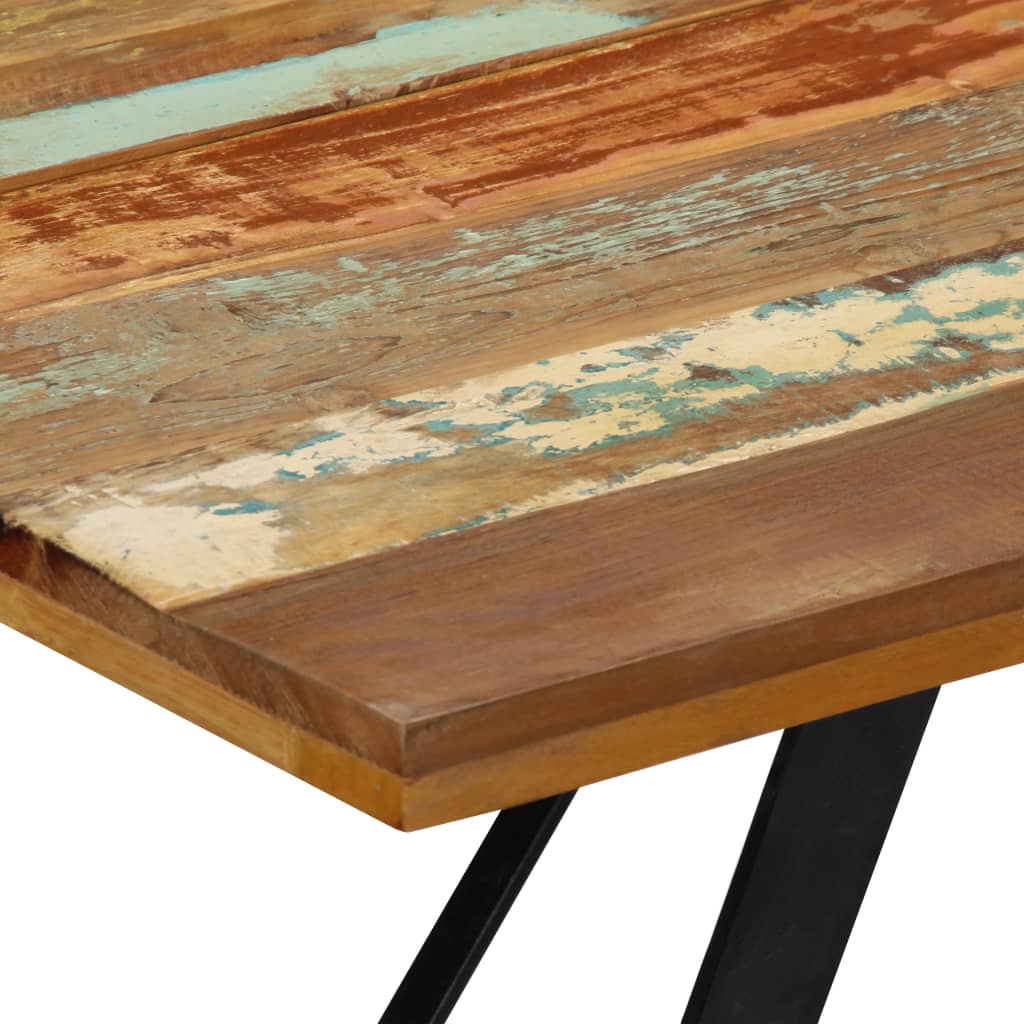 vidaXL Dining Table 140x80x76 cm Solid Reclaimed Wood