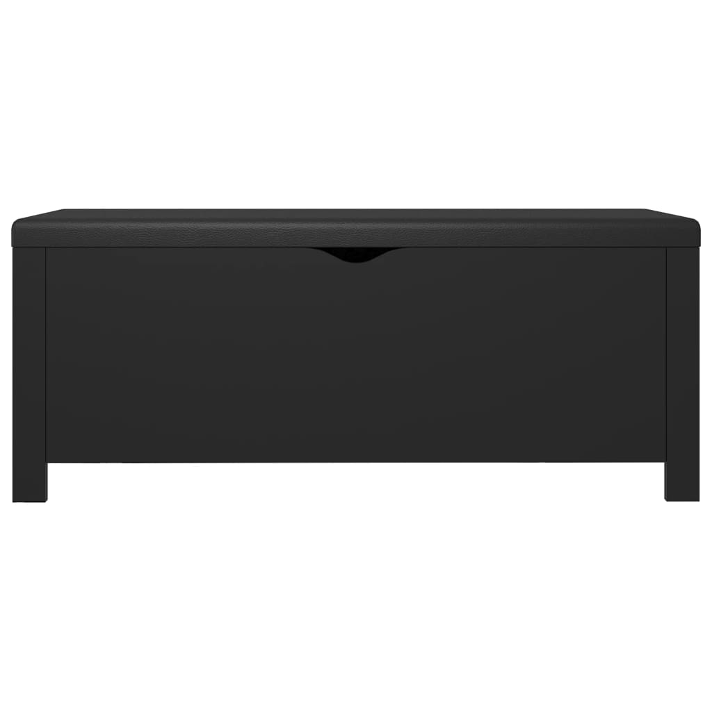 vidaXL Storage Box with Cushion Black 105x40x45 cm Engineered Wood