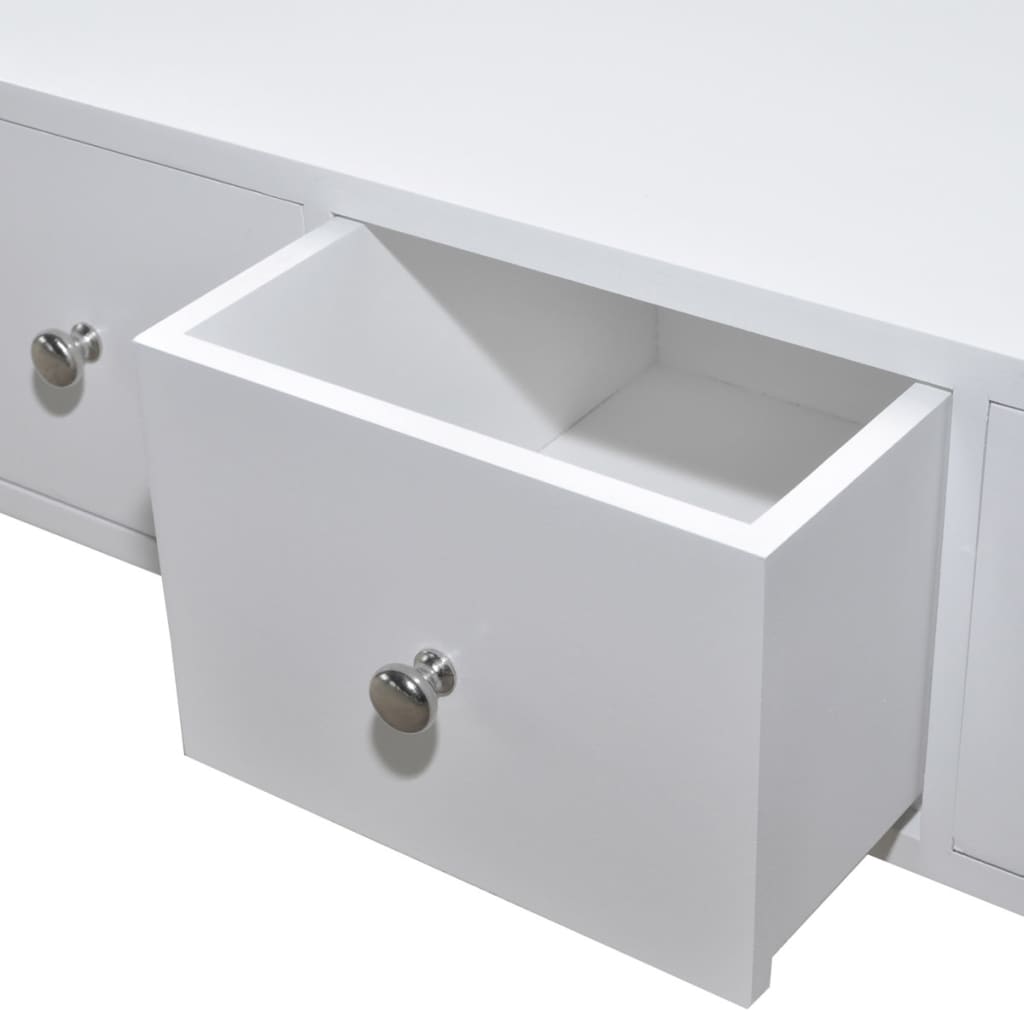 vidaXL Four-drawer Cabinet White Wood