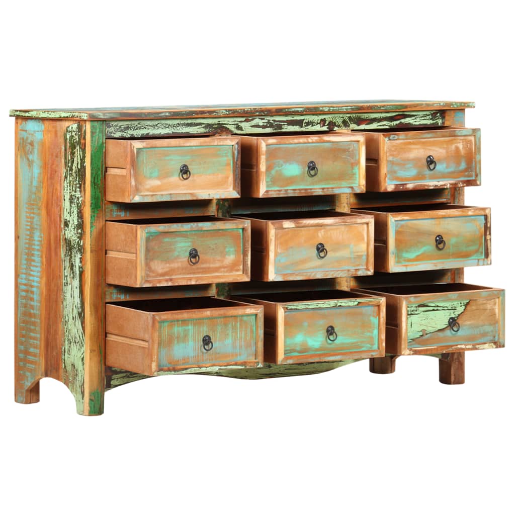 vidaXL Chest of Drawers 130x40x80 cm Solid Reclaimed Wood