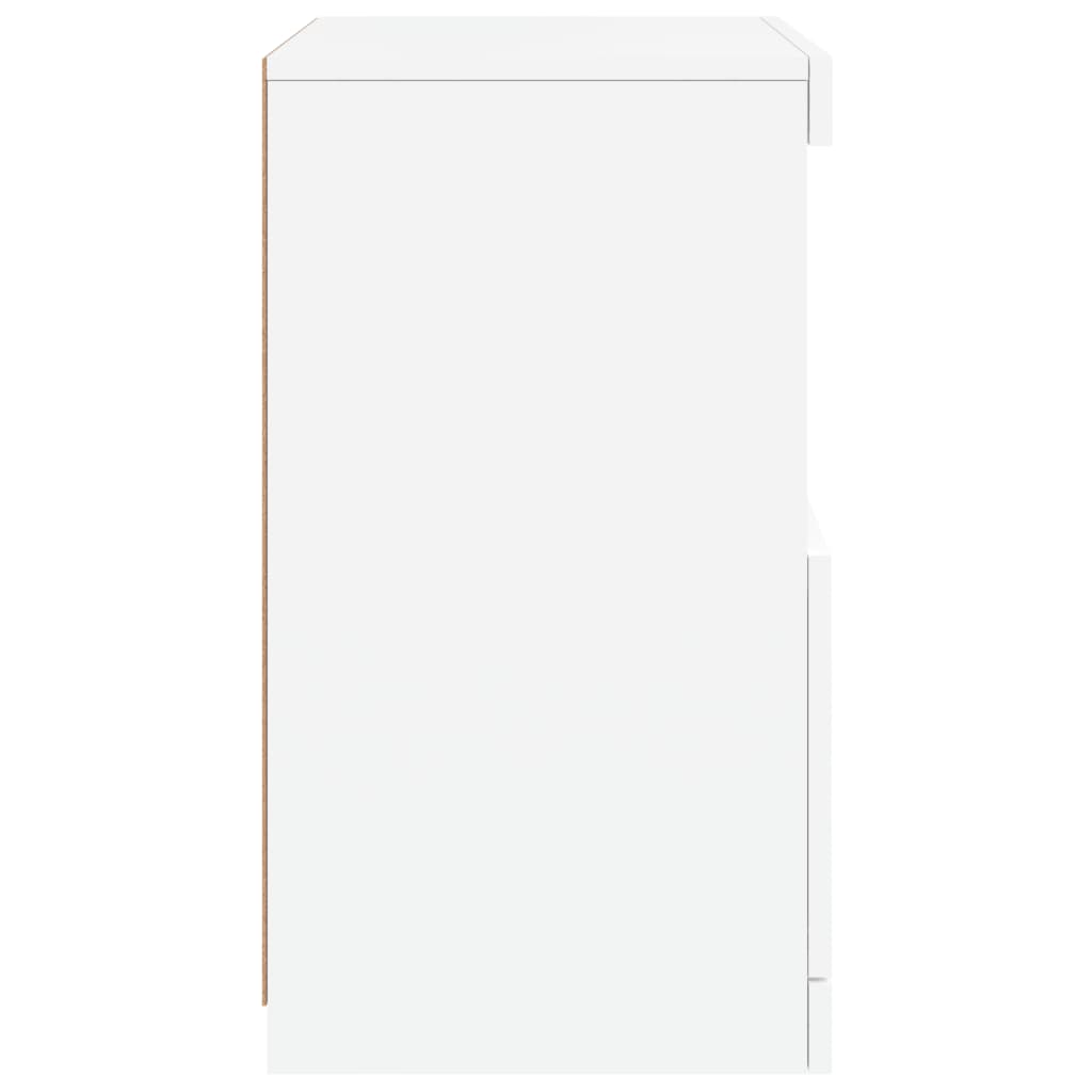 vidaXL Sideboard with LED Lights White 41x37x67 cm