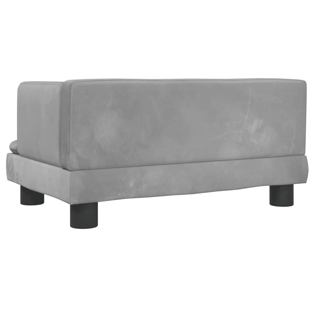 vidaXL Dog Bed Light Grey 60x40x30 cm Velvet