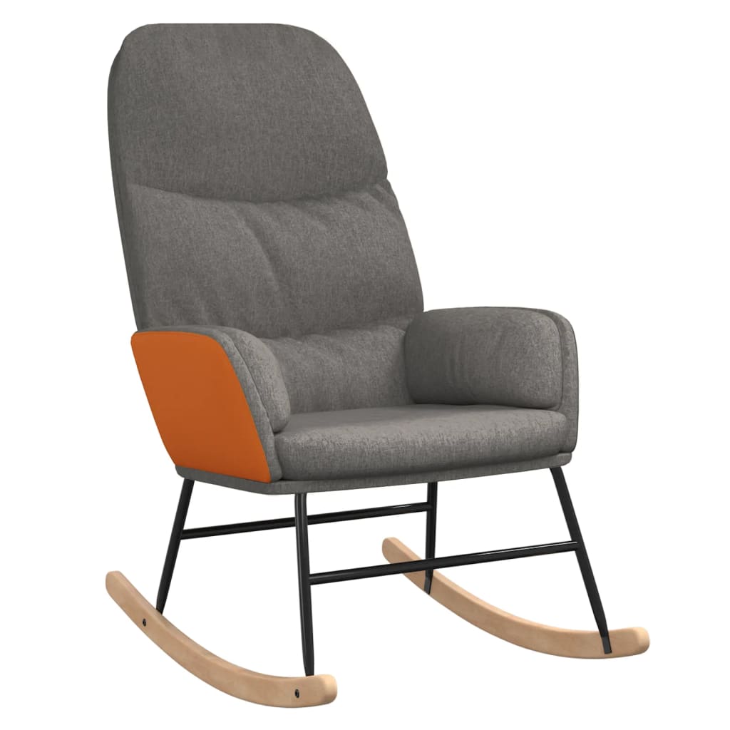 vidaXL Rocking Chair Light Grey Fabric
