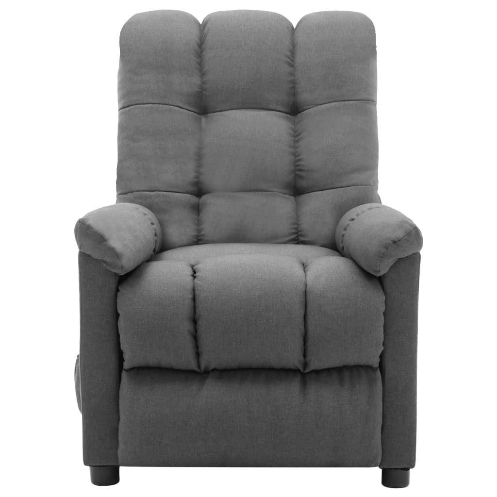 vidaXL Electric Massage Chair Light Grey Fabric