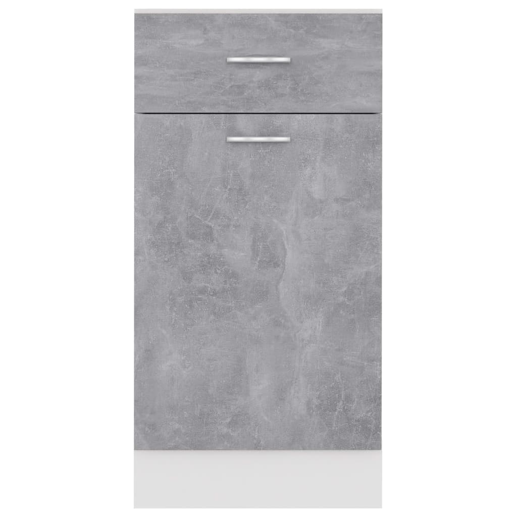 vidaXL Drawer Bottom Cabinet Concrete Grey 40x46x81.5 cm Engineered Wood