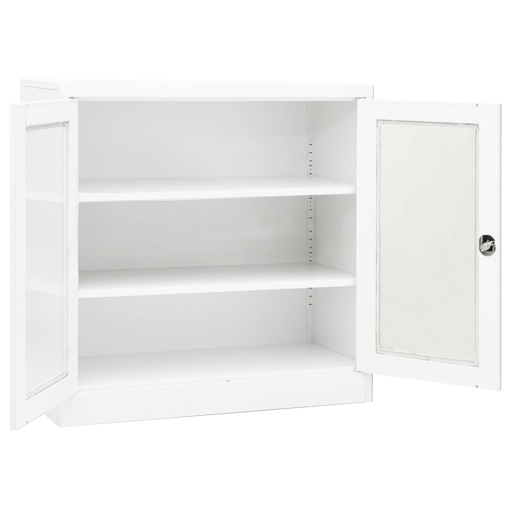 vidaXL Office Cabinet White 90x40x90 cm Steel