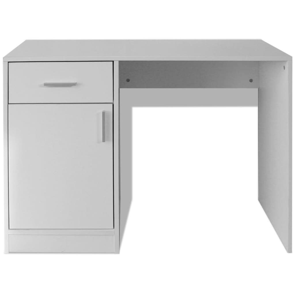 vidaXL Desk with Drawer and Cabinet White 100x40x73 cm