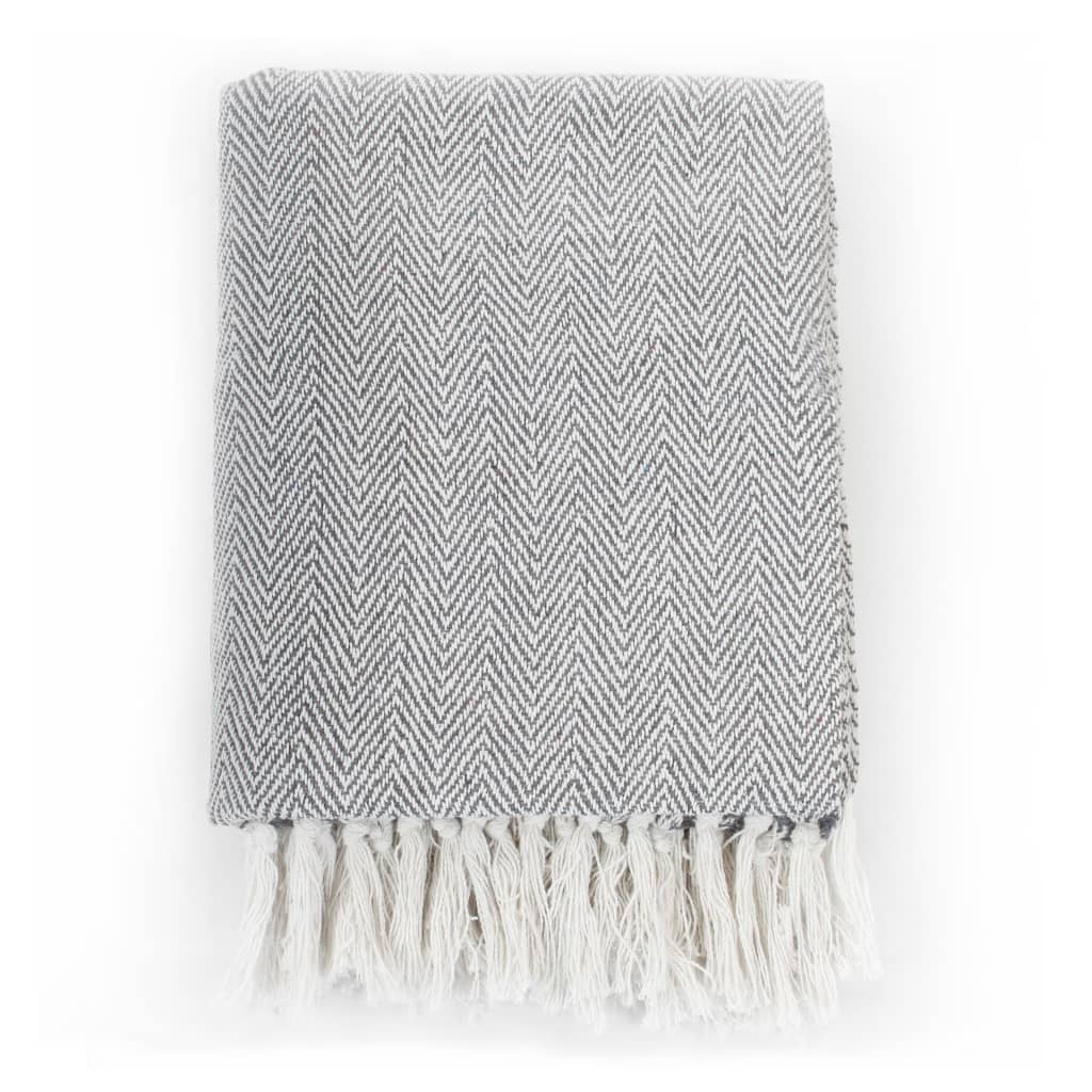 Herringbone Poly-Cotton Throw 140x180cm