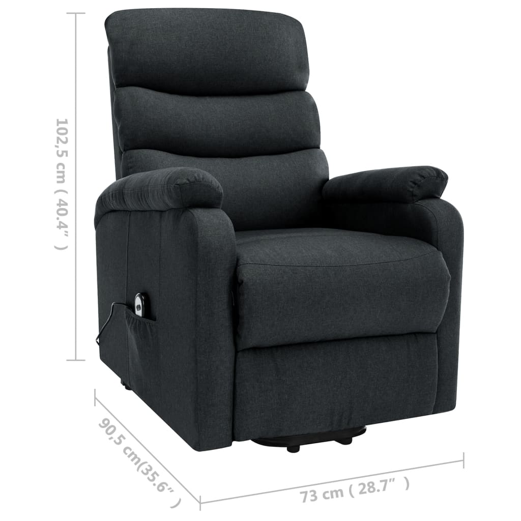 vidaXL Stand up Massage Chair Dark Grey Fabric