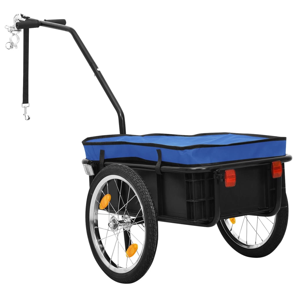 vidaXL Bike Trailer/Hand Wagon 155x60x83 cm Steel Blue