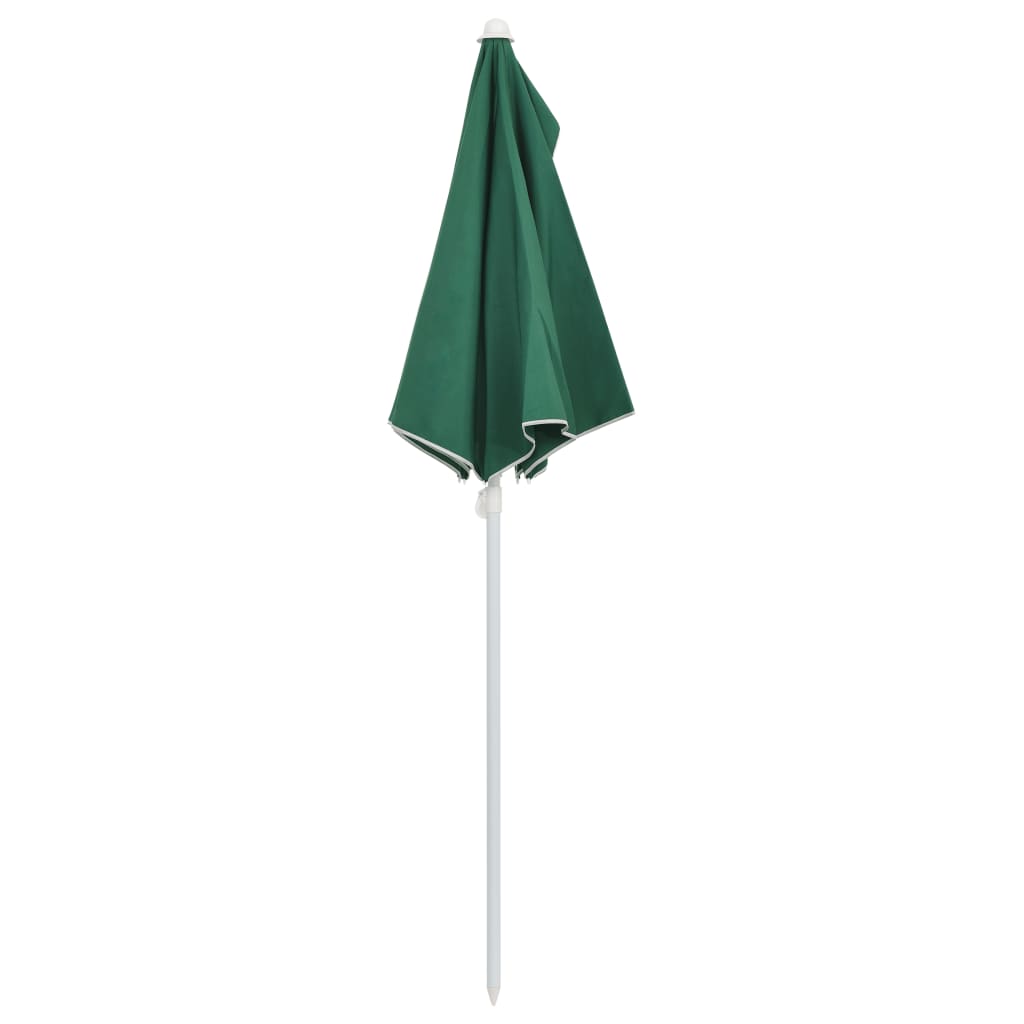 vidaXL Garden Half Parasol with Pole 180x90 cm Green