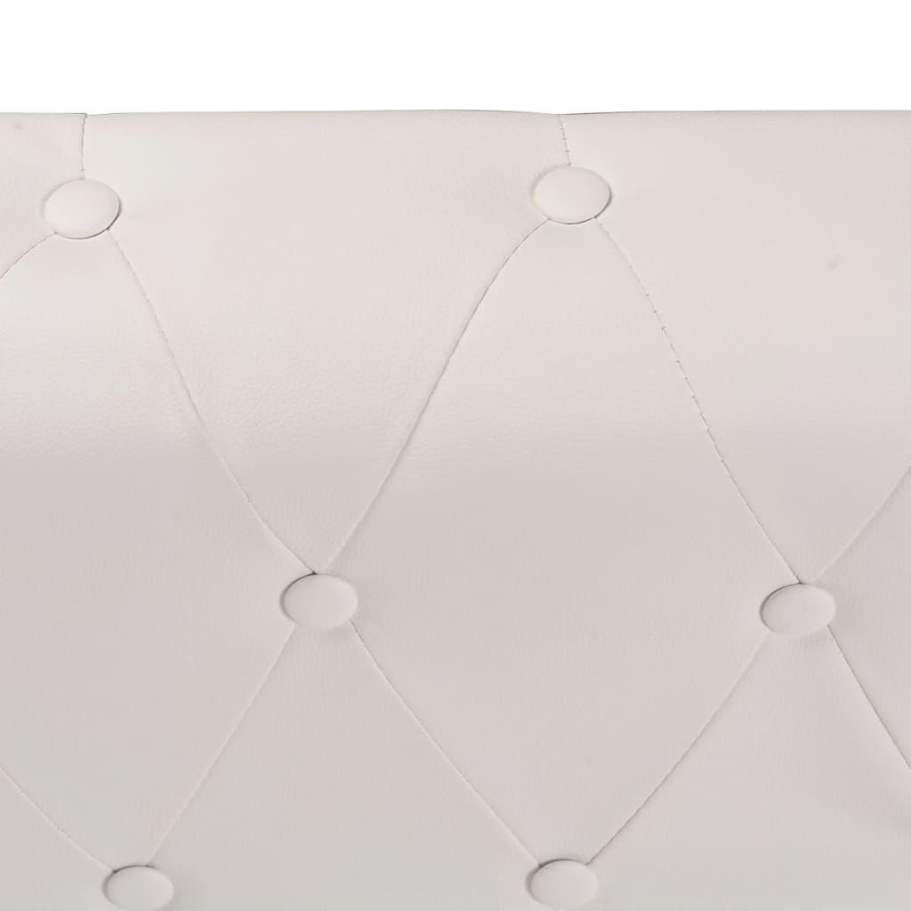 vidaXL Chesterfield Corner Sofa 6-Seater Artificial Leather White
