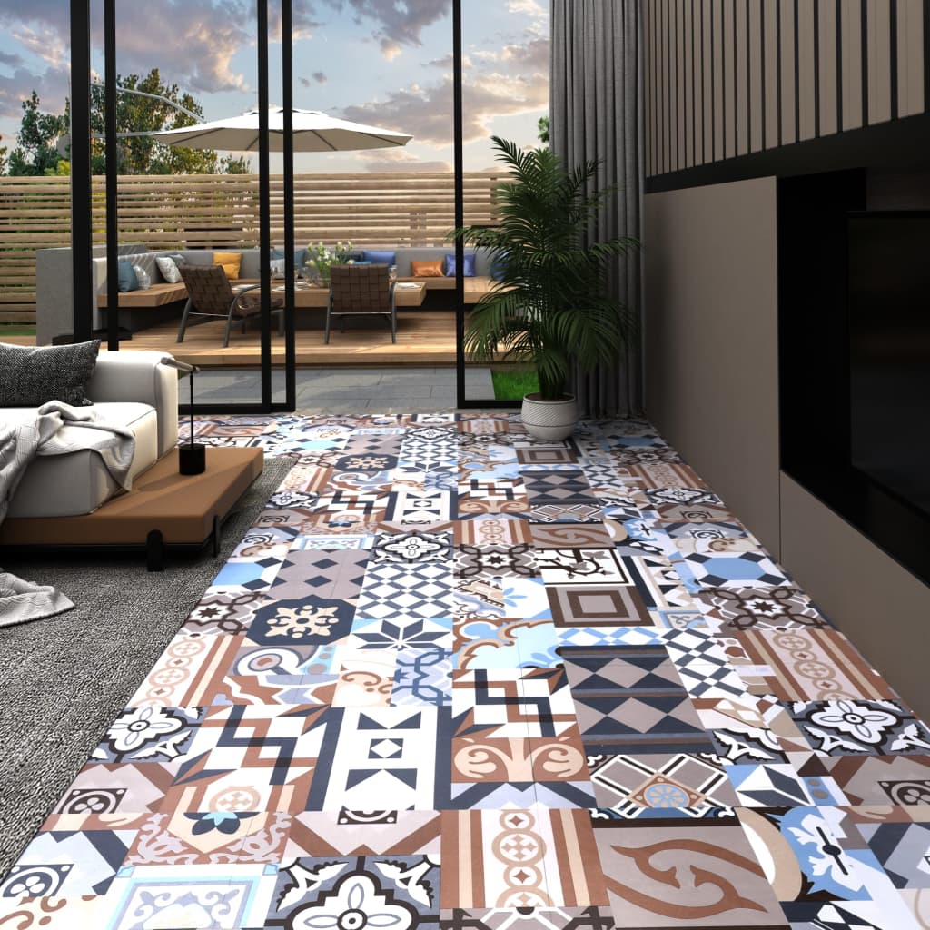 vidaXL Self-adhesive Flooring Planks 20 pcs PVC 1.86 m² Mono Pattern