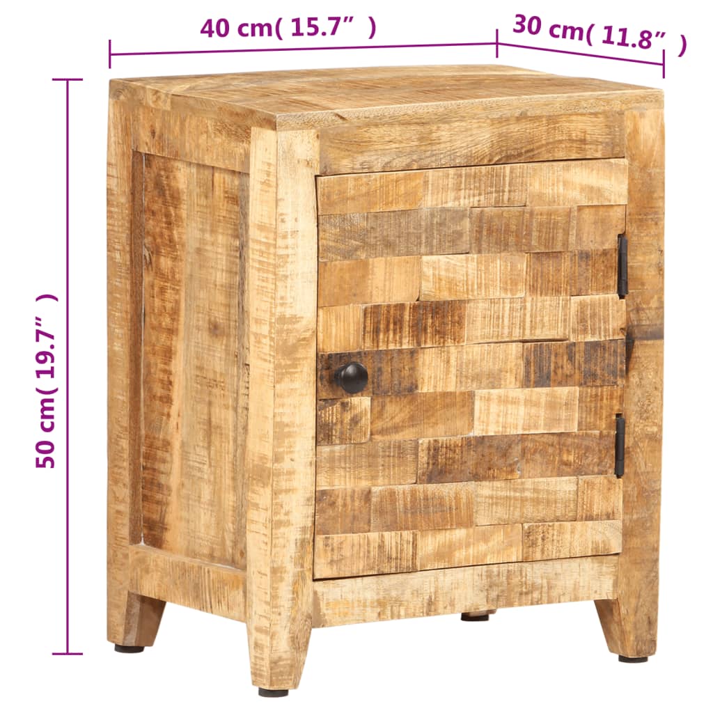 vidaXL Bedside Cabinet 40x30x50 cm Solid Mango Wood