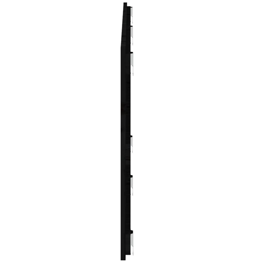 vidaXL Wall Headboard Black 159.5x3x60 cm Solid Wood Pine