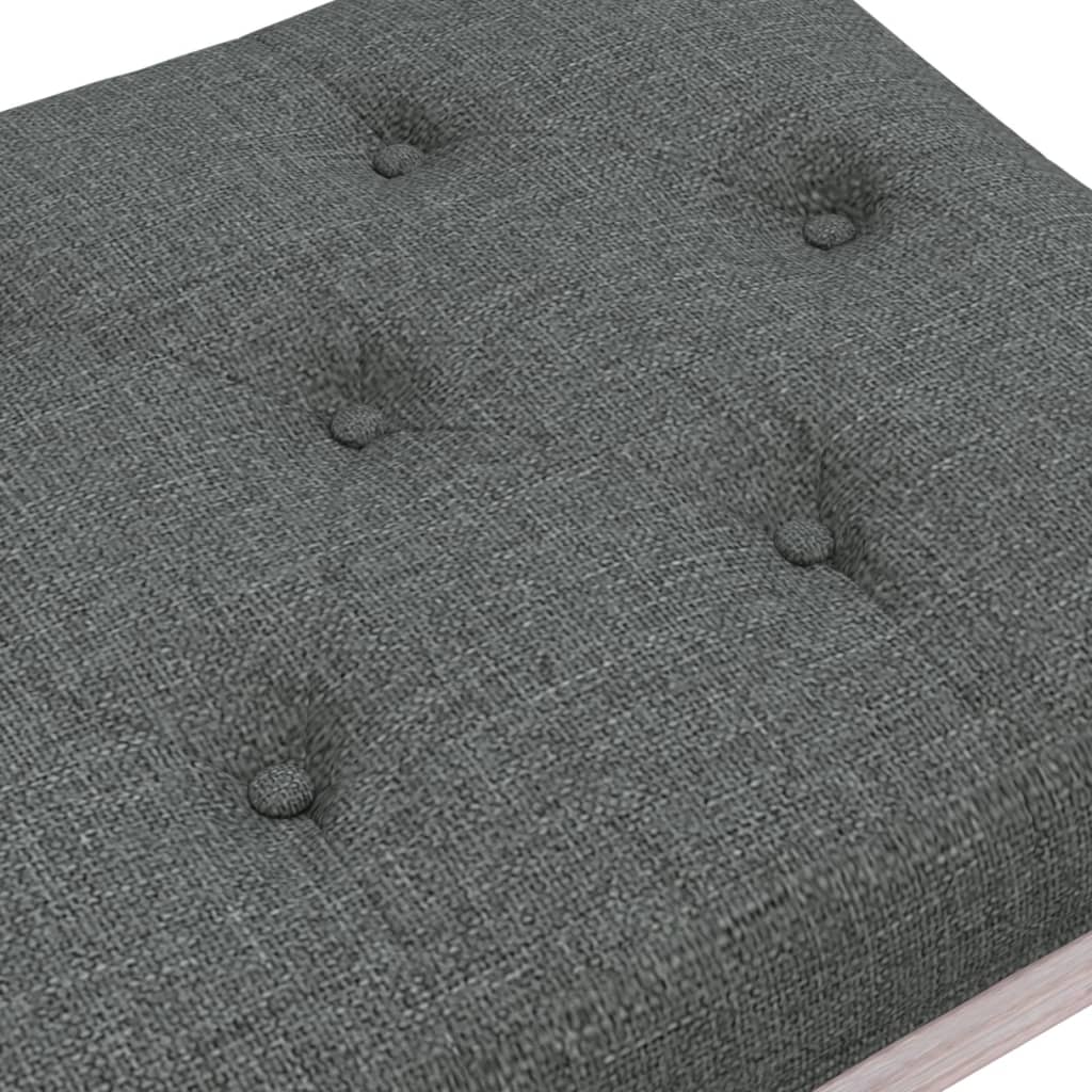 vidaXL Bench Dark Grey 80x40x49 cm Fabric