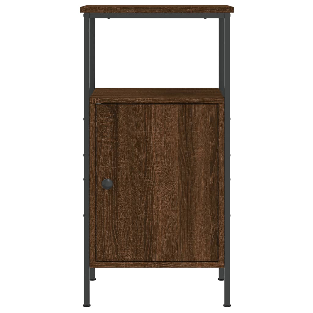 vidaXL Bedside Cabinet Brown Oak 41x31x80 cm Engineered Wood